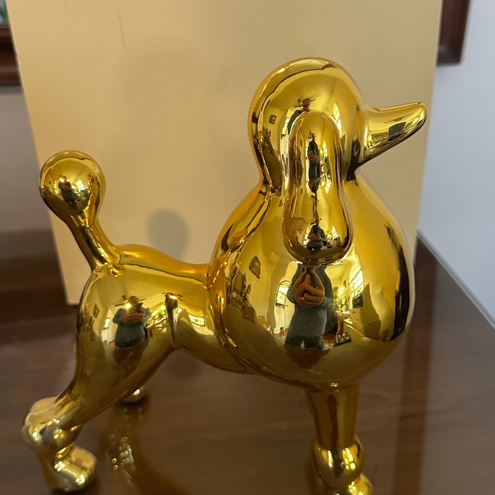 Golden Poodle Sculpture - Picture 2 of 2